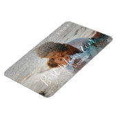 Aangepaste, zilveren zilerfoto "Beste mam ooit" Magneet (Linkerzijde)