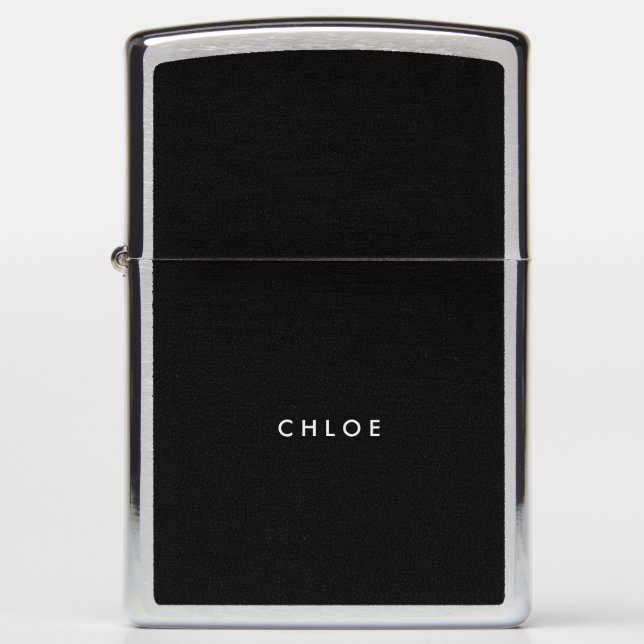 Aangepaste Zippo Pocket Lighter - Klassiek zwart (Voorkant)