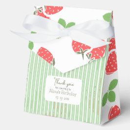 Aangepaste zoete kleurrijke aardbei Strepen groen Bedankdoosjes