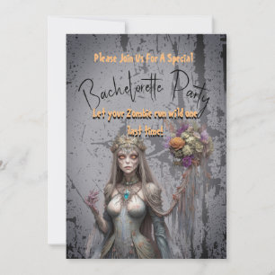 Aangepaste Zombie Bachelorette Feestkaart Fun Wild Kaart