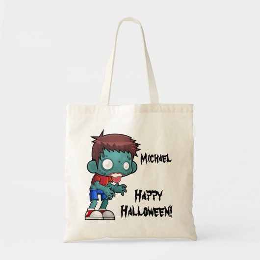 Aangepaste Zombie-Trick or treat Tote Bag (Voorkant)
