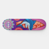 Aangepaste zomer haai surf mandala skateboard (Horizontaal)