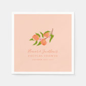 Aangepaste zomer perzik fruit boho koppel shower servet (Voorkant)