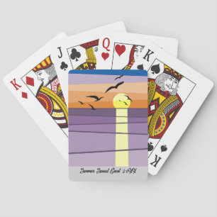 Aangepaste zomer zonsondergang evenement pokerkaarten