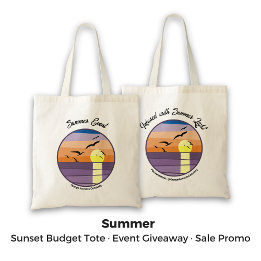 Aangepaste zomer zonsondergang evenement Sale Bran Tote Bag
