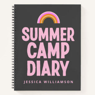 Aangepaste zomercampagne Diary Pink Rainbow Notitieboek