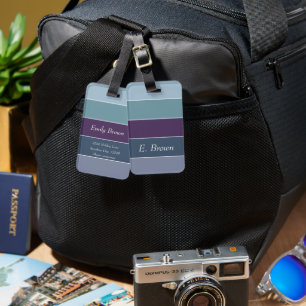 Aangepaste Zomerkleuren Kleurenblok Strepen Bagagelabel
