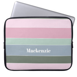 Aangepaste Zomerkleuren Kleurenblok Strepen Laptop Sleeve