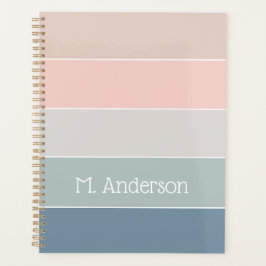 Aangepaste Zomerkleuren Kleurenblok Strepen Planner
