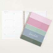 Aangepaste Zomerkleuren Kleurenblok Strepen Planner (Display)
