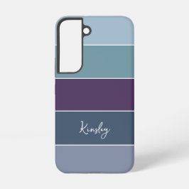 Aangepaste Zomerkleuren Kleurenblok Strepen Samsung Galaxy Hoesje