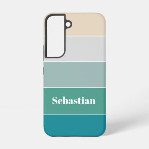 Aangepaste Zomerkleuren Kleurenblok Strepen Samsung Galaxy Hoesje