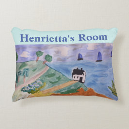 Aangepaste zomerkust en bloemen accent kussen