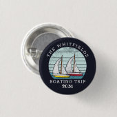 Aangepaste zomervakantie voor boetesailing ronde button 3,2 cm (Voorkant /achterkant)