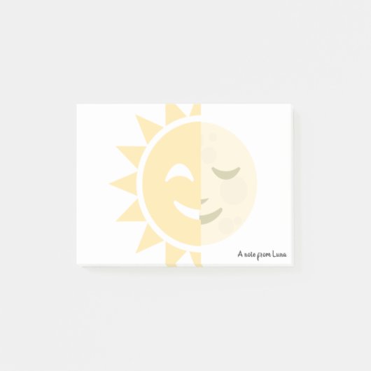 Aangepaste zon en maan post-it® notes (Voorkant)