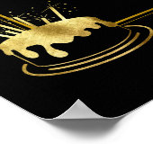 Aangepaste zondag voor zwart en goud poster (Hoek)