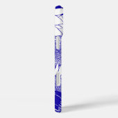 Aangepaste zonnebloem blauw en wit Case-Mate iPhone case (Achterkant / Rechts)