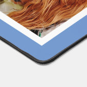 Aangepaste Zonnebloem en Cavalier Spaniel Hond Fot Bureaumat (Hoek)