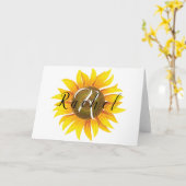 Aangepaste zonnebloem kaart (Gele Bloem)