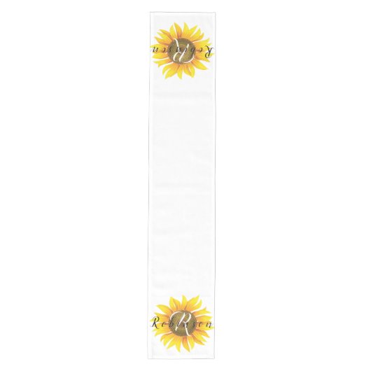 Aangepaste zonnebloem medium tafelloper (Voorkant)