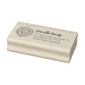 Aangepaste Zonnebloem Retour Adres Rubber Stamp Rubberstempel (Stempel)