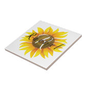 Aangepaste zonnebloem tegeltje (Zijkant)