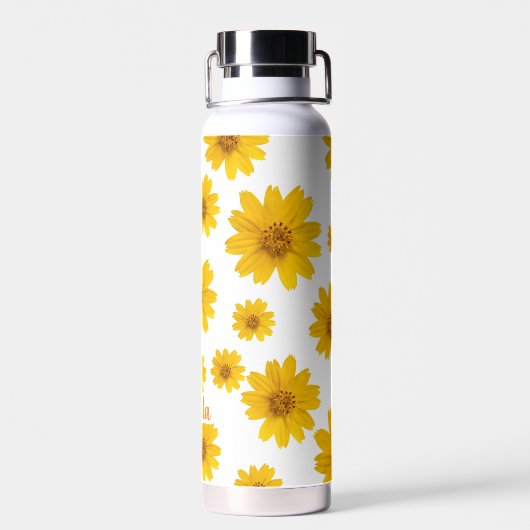 Aangepaste zonnebloempitten waterfles (Achterkant)