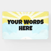 Aangepaste zonneschijnbanner spandoek (Horizontaal)