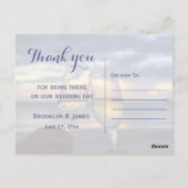 Aangepaste zonsondergang op batchbruiloft Dank je  Briefkaart (Achterkant)