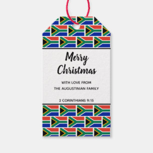 Aangepaste Zuid-Afrikaanse vlag Cadeaulabel