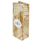 Aangepaste, zuivere, crèmezijde wijn cadeautas (Voorkant Gekanteld)