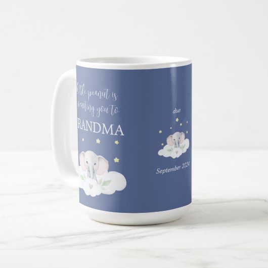 Aangepaste Zwangerschapsaankondiging Mok Schattige (Voorkant links)