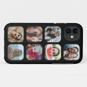 Aangepaste zwart 7 foto vierkante Sjabloon Case-Mate iPhone Case (Achterkant (horizontaal))