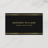 Aangepaste zwart en goud Premium Professional Visitekaartje (Voorkant)