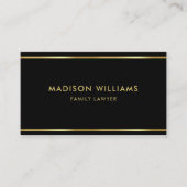 Aangepaste zwart en goud Premium Professional Visitekaartje (Voorkant)