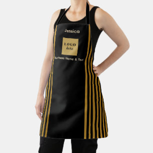 Aangepaste zwart en gouden streep schort