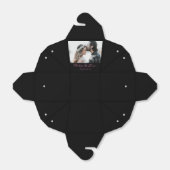 Aangepaste zwart en roze kalligrafie bruiloft foto bedankdoosjes (Uitgevouwen)