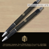 Aangepaste Zwart Goud Logo Pen