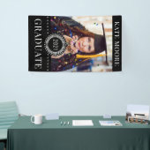 Aangepaste zwart wit foto Afstuderen Spandoek (Beurs)