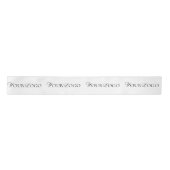 Aangepaste Zwart & Wit Lange Horizontale Logo Busi Lint (Voorkant)