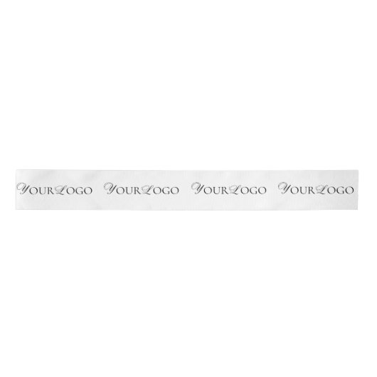 Aangepaste Zwart & Wit Lange Horizontale Logo Busi Lint (Voorkant)