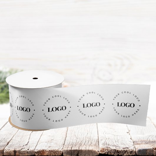 Aangepaste zwart-wit Logo Business Ribbon Lint