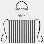 Aangepaste zwart-wit patroon Gepersonaliseerde tek Schort (Voorkant)