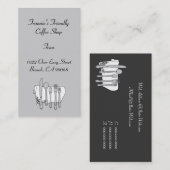 Aangepaste zwart wit zilverwerk Visitekaartje (Voorkant / Achterkant)