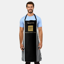 Aangepaste zwart-witte streep schort