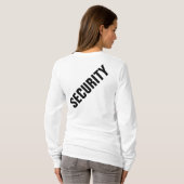 Aangepaste zwart-witte vrouwen Dubbele beveiliging T-shirt (Achterkant volledig)