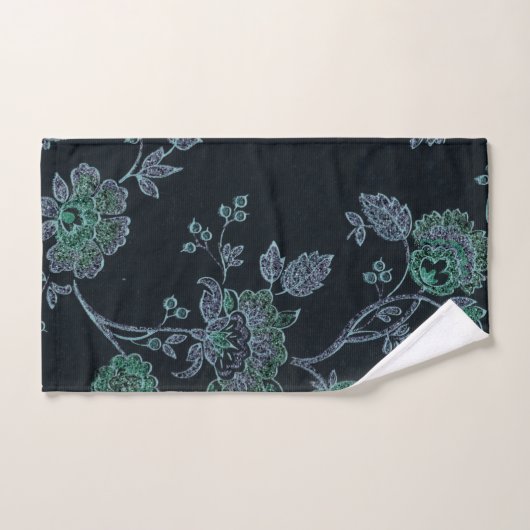 AANGEPASTE ZWARTE BLAUWVLOEISBLAUWE TOWEL BAD HANDDOEK (Handdoek)