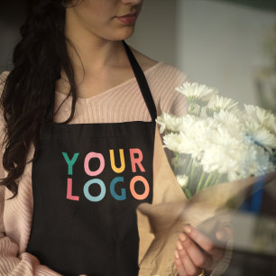 Aangepaste zwarte Business Apron met Logo Schort