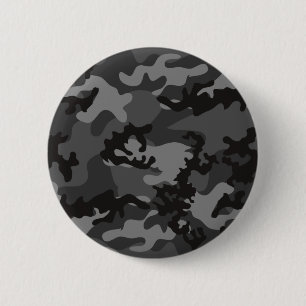 Aangepaste zwarte Camo-Button Ronde Button 5,7 Cm