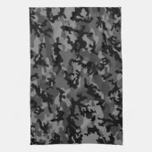 Aangepaste zwarte Camo Kitchen-handdoeken Theedoek (Verticaal)